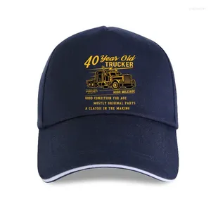 Ball Caps Cap Hat Funny 40-jarige Trucker Slogan Truck Driver Transport Motif voor 40e verjaardag verjaardag cadeau Mens Black Top