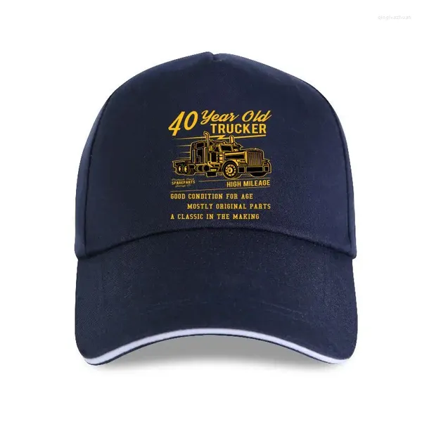 Casquettes de baseball Casquette Chapeau Drôle 40 Ans Slogan De Camionneur Chauffeur De Camion Motif De Transport Pour 40e Anniversaire Cadeau Hommes Haut Noir