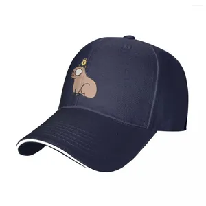 Casquettes de balle Capybara avec oiseau dans un chapeau de cowboy Casquette de baseball Alpinisme Mode Cheval de plage pour femmes hommes