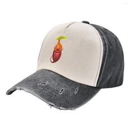 Ball Caps Vleesetende Plant Nepenthes Villosa Botanische Werper Baseball Cap Zwarte Pluizige Hoed Vrouwelijke Heren