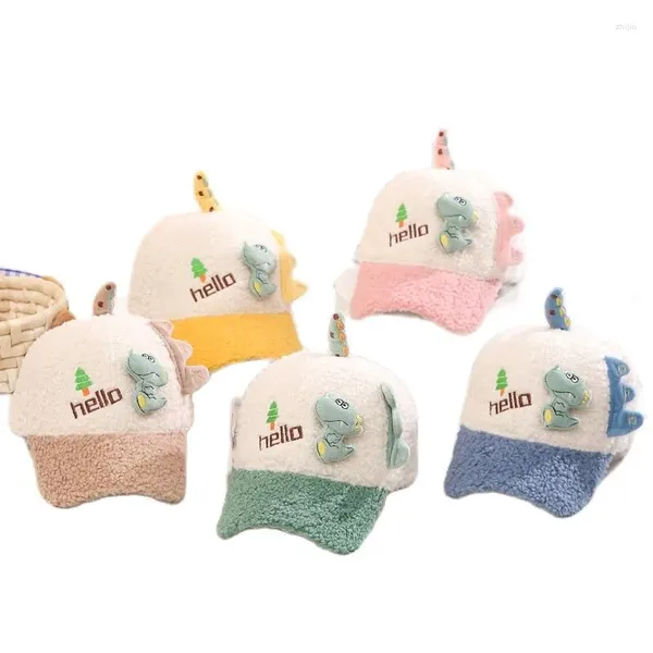 Casquettes de balle Dessin animé en peluche Dinosaure Enfants Casquette de baseball Oreille Enfants Visière Chapeau En Plein Air Garçons Filles Coupe-Vent Sport