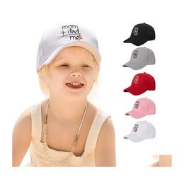 Gorras de béisbol Casual verano otoño gorra de béisbol sombrero para niños para bebé encantador algodón transpirable niños niña niño letra bordado gota Del Otbxe