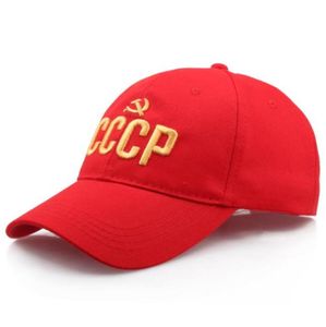 Tapas de pelota CCCP USSR Russian Baseball Cap Baseball Unisex Red Algody Snapback con calidad de bordado 3D87575266520624