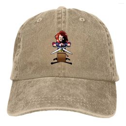 Ball Caps Play Child's Chucky Horror Film Multicolor Hat Peaked Women's Cap Harajuku Sombreros de protección de visor personalizados