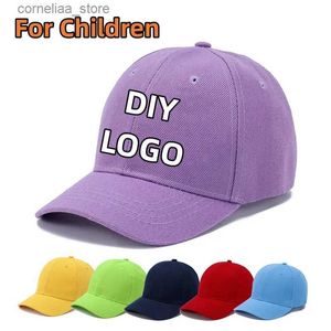 Ball Caps Kinderen Baby Custom Baseball Cap Kinderen Jongen Meisjes Borduren Zonnehoed Eenvoudige Print Trucker Snapback Caps Gorros StudentY240315