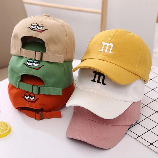 Gorras de pelota Gorra de béisbol para niños y niñas, sombreros para niños, protector solar, sombrero para bebé, Hip Hop, letra M bordada para niños de 1-6-8-12-15 años