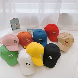 Ball Caps Children's Kids Baseball Cap For Girl Boy Spring Summer Baby Sun Hat M Letter Borduurde Toddler Peaked Caps P230412