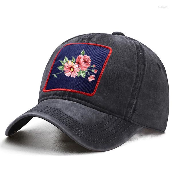 Casquettes de Baseball Encre de Chine Fleurs Casquette de Baseball 2023 Papa Solide Camionneur Snapback Os Casquette Chapeau Femme Bérets Boinas Gorras Chapeaux