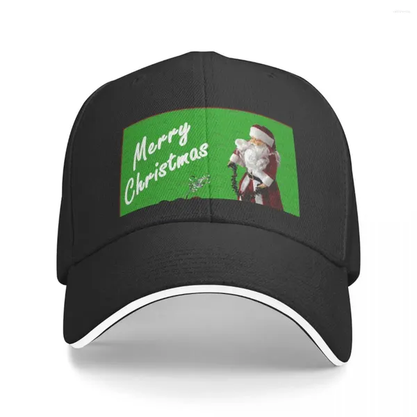 Tema navideño de gorras de béisbol: imagen de saludo con Papá Noel. Gorra de béisbol marca hombre sombreros de fiesta lindo senderismo sombrero mujer