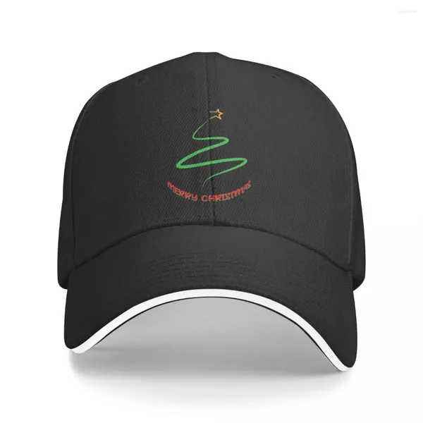 Gorras de bola Árbol de Navidad Simple Logotipo mínimo Feliz Gorra de béisbol Deportes Rave Moda Senderismo Sombrero Hombre Mujer