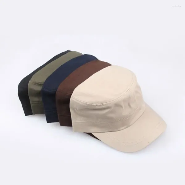 Gorras de bola Clásico Ajustable Mujeres Hombres Gorra militar Llano Vintage Ejército Cadete Estilo Sombrero Transpirable Sol Protector Casual