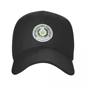 Gorras de bola Escudo clásico de armas Paraguay Gorra de béisbol Hombres Mujeres Ajustable Trucker Hat Deportes