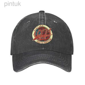 Ball Caps Klassiek Katoen Vintage 1971 Verouderd tot perfectie Baseball Cap voor Mannen Vrouwen Aangepaste Verstelbare Volwassen Papa Hoed Zomer 24327