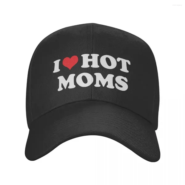 Casquette de Baseball classique I Love Moms pour hommes et femmes, chapeau de papa personnalisé réglable pour adultes, chapeaux d'été à rabat pour camionneur