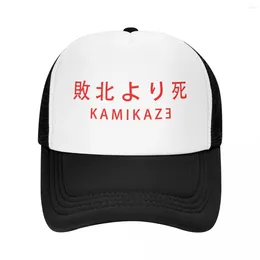 Ball Caps Classic Kamikaze Trucker Hat Femmes Men Hommes personnalisés adultes ajustés vaincus dans la bataille Baseball Cap Hip Hop Snapback