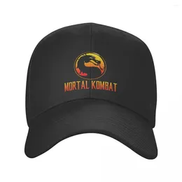 Tapas de pelota Classic Mortal Kombat Baseball Cap para hombres Mujeres Ajustables Adultos Sub Zero Scorpion Juego de papá Hat Spring Snapback