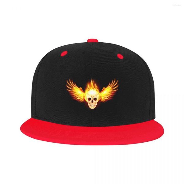 Casquettes de baseball classique crâne aile feu Hip Hop casquette de Baseball hommes femmes personnalisé Snapback unisexe horreur papa chapeau été