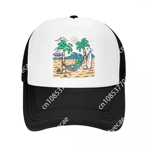Ball Caps Classic Summer Beach Alien Surf Baseball Cap Femmes Men Homme Breffe-Surf Rider Trucker Chapeau extérieur Snapback