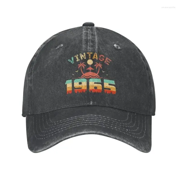 Gorras De Bola Clásico Unisex Algodón Vintage 1965 Cool Cumpleaños Regalo Idea Gorra De Béisbol Adulto Ajustable Papá Sombrero Para Hombres Mujeres Hip Hop