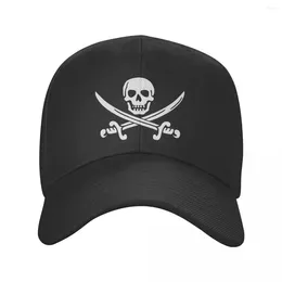 Ball Caps Classic Unisex Jolly Roger Skull Baseball Cap Adult Pirate Flag verstelbare papa hoed voor mannen dames sport snapback