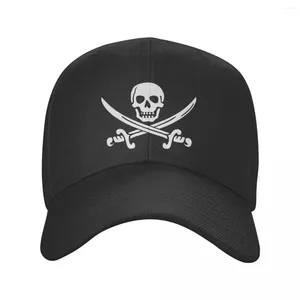 Ball Caps Classic Unisex Jolly Roger Skull Baseball Cap Adult Pirate Flag verstelbare papa hoed voor mannen dames sport snapback