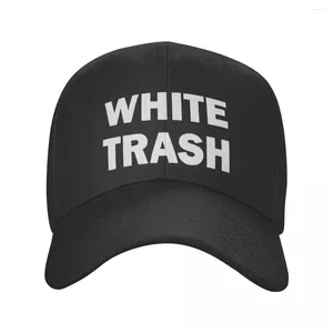 Tapas de pelota clásica unisex basura blanca divertida ghetto usa béisbol gorra para adultos hat hat hombre mujer sombreros snapback al aire libre