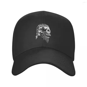 Ball Caps Classic Viking Warrior Skull Baseball Cap voor vrouwelijke mannen verstelbare papa hoed buiten snapback -hoeden