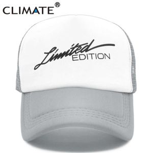 Ball Caps Climate Limited Edition Trucker Cap Men Funny Car Fan Mesh Caps Hip Hop Summer Mesh Hat Driver Car Racfans Caps For Men J240425