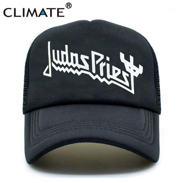 Casquettes de balle CLIMAT Hommes Femmes Trucker Judas Priest Rock Band Cap Music Fans Été Noir Baseball Mesh Net Hat12224