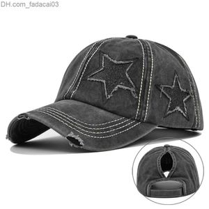 Gorras de béisbol marca CNTANG gorra de béisbol estrella de verano cola de caballo moda algodón sombrero botón casual visera adecuada para sombrero ajustable de mujer Z230719