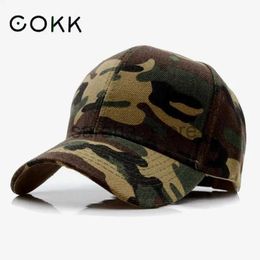 Gorras de bola COKK Camuflaje Gorra de béisbol Hombres de las mujeres Snapback Hip Hop Cap Camo Sombreros para mujeres Hombres Ejército Cap Mujer Gorras Hueso Masculino Barato J240117