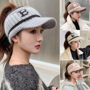 Casquettes de balle Chapeau tricoté à l'épreuve du froid Casual Hiver Chaud Coupe-vent Vide Top Cache-oreilles Sport