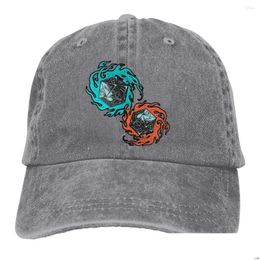 Ball Caps collidante Bleu Orange D20 Polyédrique Dice Baseball Cap Men La science des 20 couleurs de côté Femmes Snapback Snapback Drop Dev Dha5d