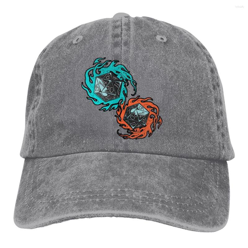 Ball Caps Colliding Blue & Orange D20 Polyhedral Dice Baseball Cap Men The Science Of 20 Sided Colors Women Summer Snapback