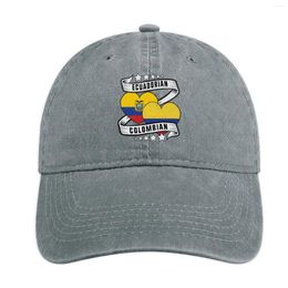 Gorras De Bola Camisa De La Bandera Ecuatoriana Colombiana Mitad Y Gorra Colombiana Sombrero De Vaquero Diseñador Sombreros De Té Hombres Mujeres