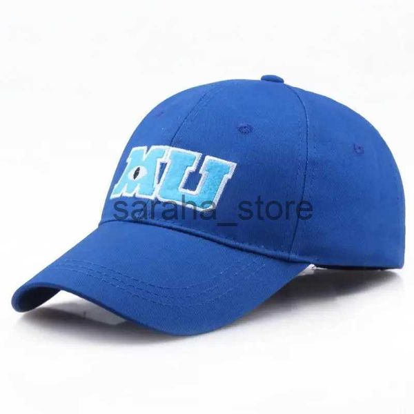 Gorras de bola Gorra de béisbol cómica Hombres Adultos Unisex Algodón MU Bordado Big Eye Monster University Mujeres Sombreros para el sol Sombrero de camionero Bonnet Gorras J240117