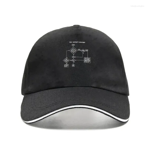 Casquettes de Baseball Organigramme de Support technique informatique pour hommes réglable M graphique Bill Hat