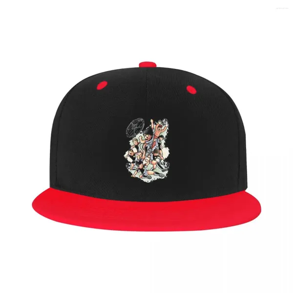 Gorras de bola Cool Capitán Tsubasa Equipo Fútbol Anime Fútbol Hip Hop Gorra de béisbol Primavera Flat Skateboard Snapback Papá Sombrero