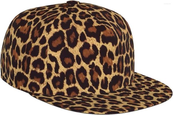 Ball Caps Cool Cheetah Leopard Flat Bill Hat Unisexe Snapback Baseball Cap Hip Hop Style Visor vierge réglable