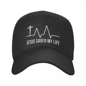 Ball Caps Cool Jesus Saved My Life Baseball Cap voor mannen vrouwen op maat verstelbare Unisex religieuze christelijke vader hoed zomer