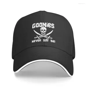 Ball Gaps Cool The Goonies Never Say Die Baseball Cap Men Mujeres Personalizado Ajustable Comedia Film Skull Pirate Dad Summer Summer