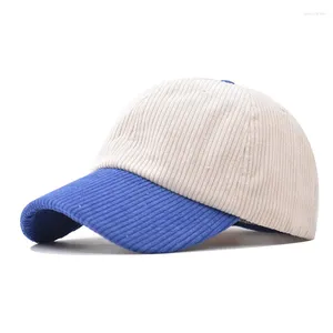 Ball Caps Corduroy Splicing Warm Houden Outdoor Schaduw Baseball Cap Zonwering Koreaanse versie Dames Snapback Dad Hat