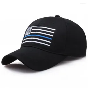 Gorras de bola Gorra de béisbol de algodón Bandera de EE. UU. Snapback Bordado Sombrero Hombres Mujeres Vintage América Papá Deportes al aire libre Camionero