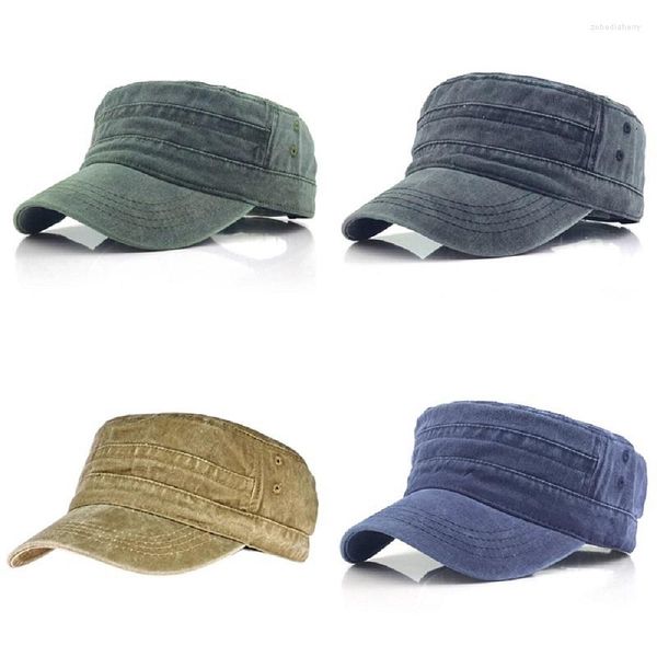 Gorras de béisbol, sombrero de algodón para mujeres y hombres, gorra plana ajustable, Unisex, béisbol sólido, clásico, liso, Vintage, para viajes, deporte, militar, cadete