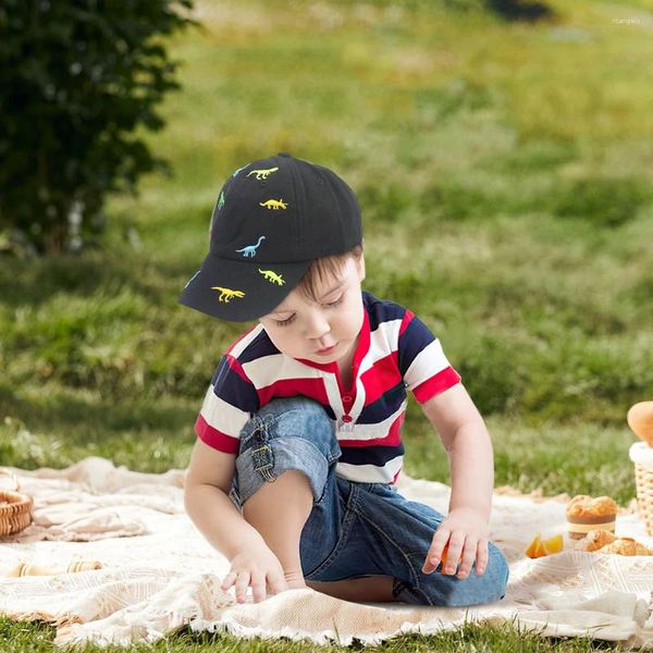 Bola gorra de algodón para niños de béisbol patrón de dinosaurio ajustable verano lindo bebé visor uv Protection para niños niñas