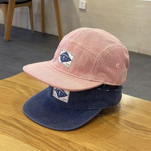 Casquettes de baseball Couple Flat Brim Five-Piece Baseball Cap Femme Outdoor Camping Hat Sports Student Peaked Male