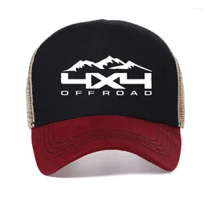 Casquettes de balle Creative extérieur 4x4 hors route et montagne casquette de baseball drôle course hommes chapeau été maille respirant camionneur Gorras