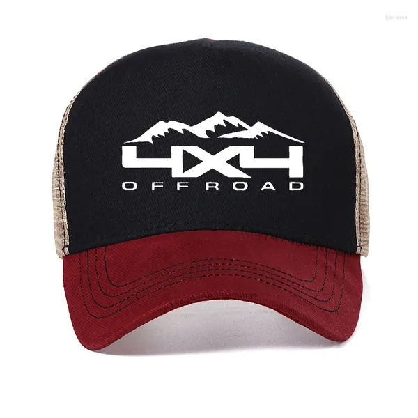 Gorras de bola Creativo al aire libre 4x4 Off Road y montaña Gorra de béisbol Funny Racing Hombres Sombrero Verano Malla Transpirable Trucker Gorras