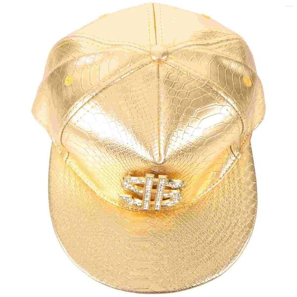 Gorras de bola Patrón de cocodrilo Sombrero Signo de dólar dorado Hip-hop Ala plana Sol Gorra de béisbol Sombrilla Sombreros EE. UU. Pu Trajes casuales de moda