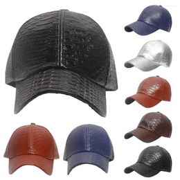 Casquettes de balle motif Crocodile en cuir Baseball réglable Sports de plein air automne hiver chapeaux thermiques en peluche chaud hommes femmes